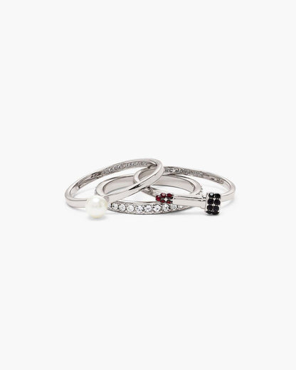 Marc Jacobs Popular | The Rouge Ring Set Silver/Multi