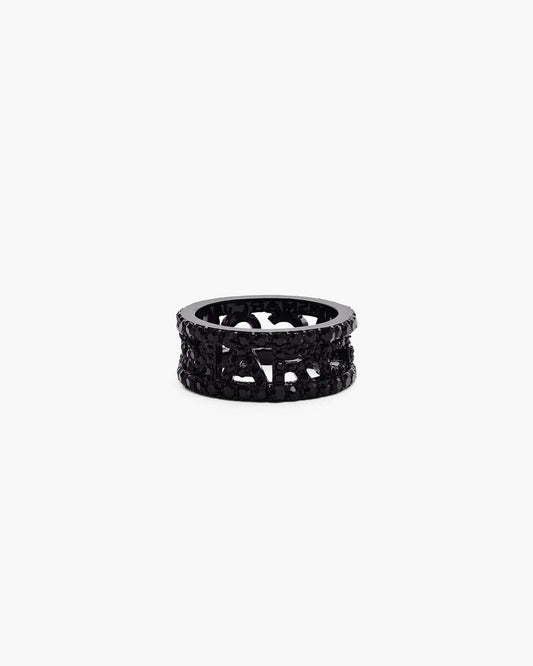 Marc Jacobs Premium | The Monogram Pave Ring Black/Black Crystal