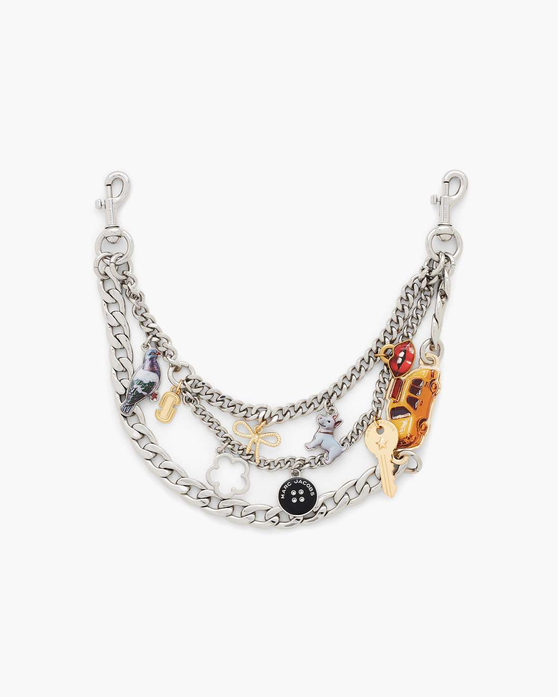 Marc Jacobs New | The Trinket Charm Chain Shoulder Strap Nickel