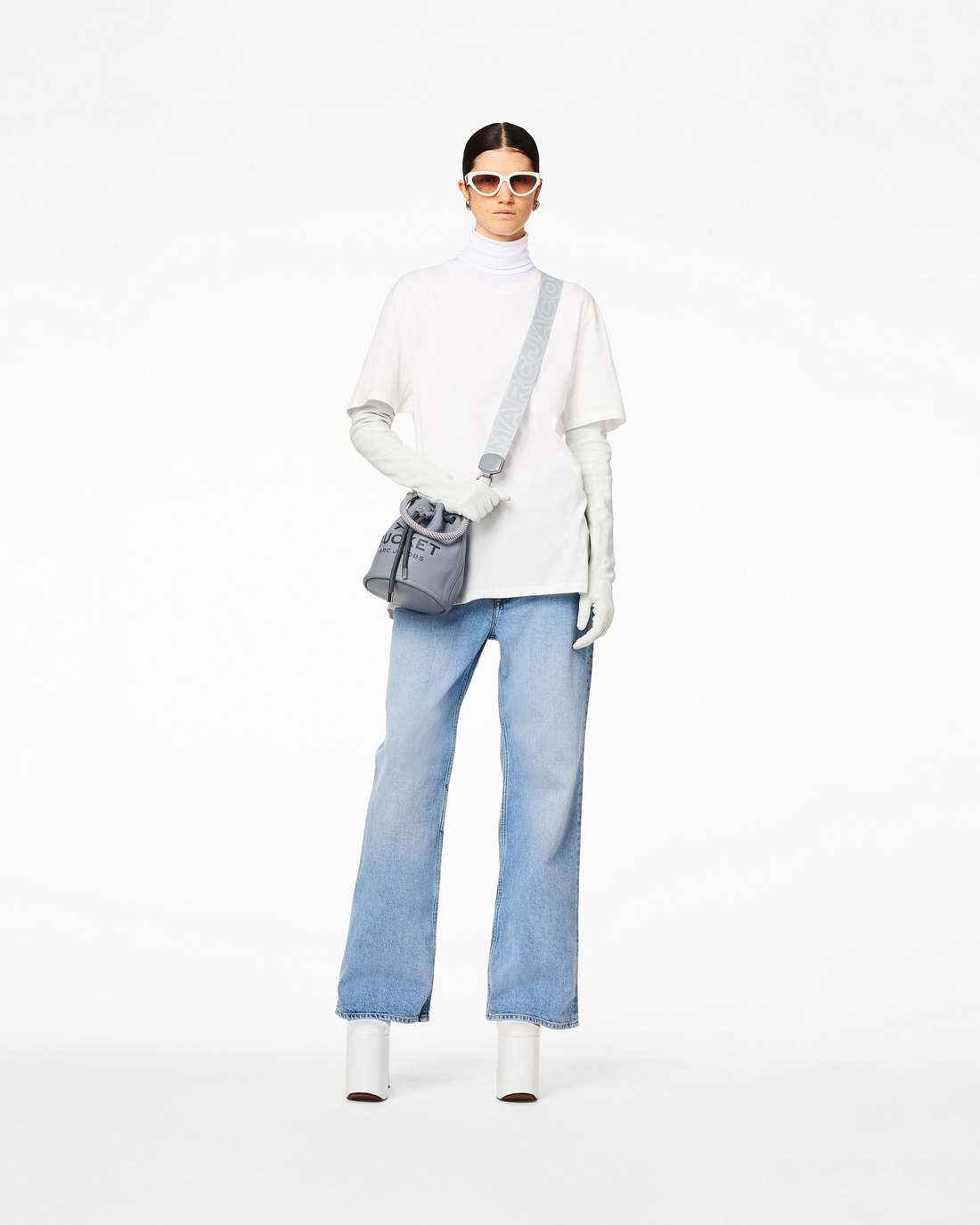 Marc Jacobs Featured | The Outline Logo Webbing Strap Wolf Grey Multi