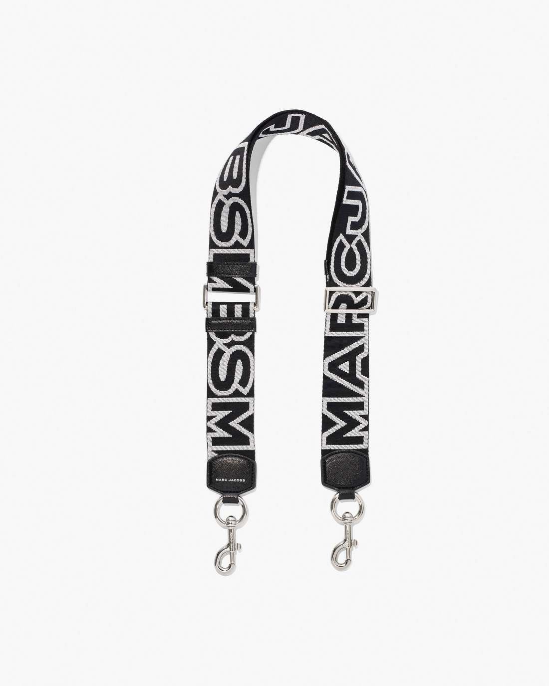 Marc Jacobs Customer Favorite | The Outline Logo Webbing Strap Black/Silver
