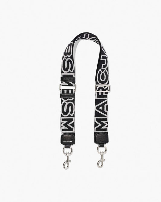 Marc Jacobs Customer Favorite | The Outline Logo Webbing Strap Black/Silver