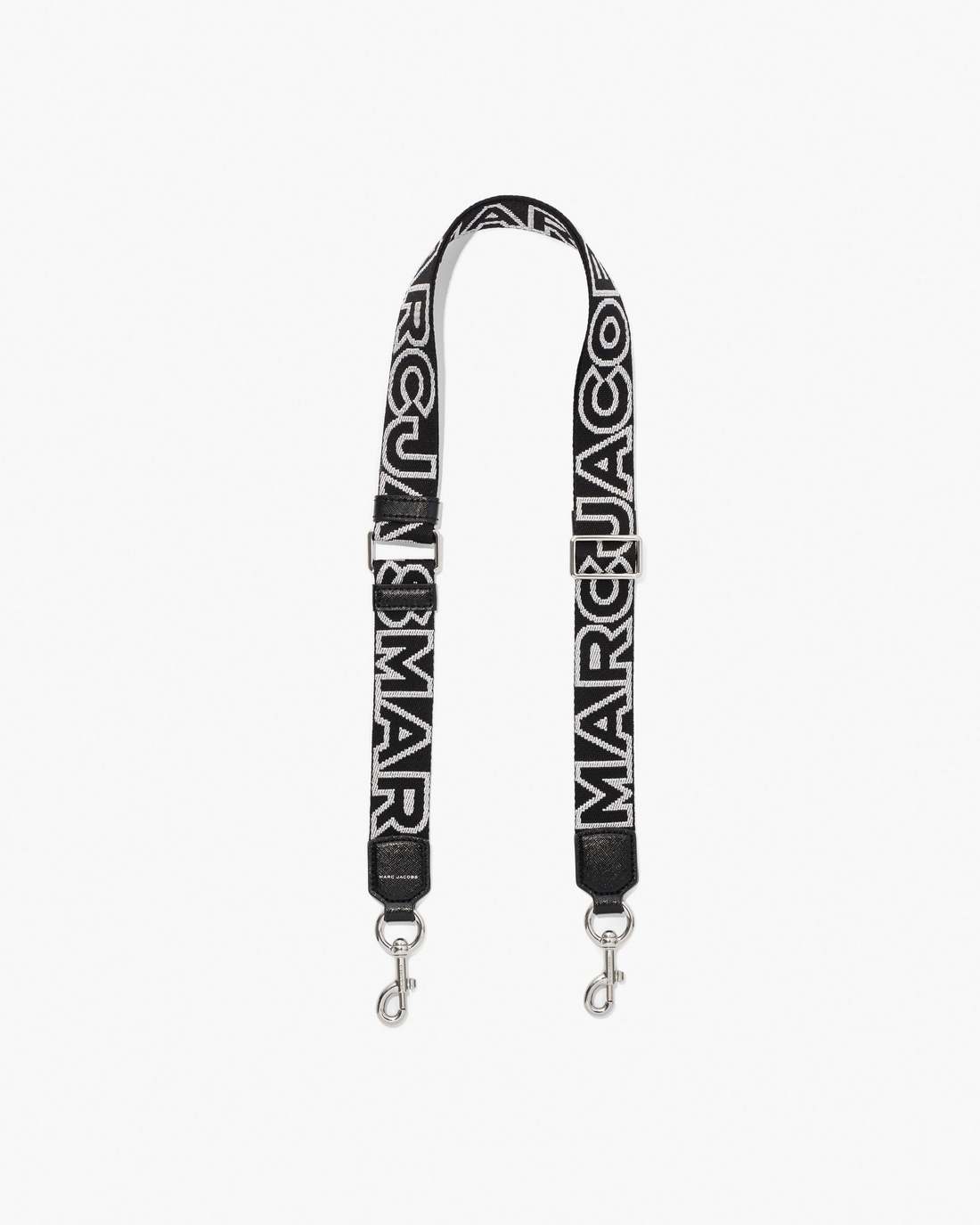 Marc Jacobs Featured | The Thin Outline Logo Webbing Strap Black/Silver