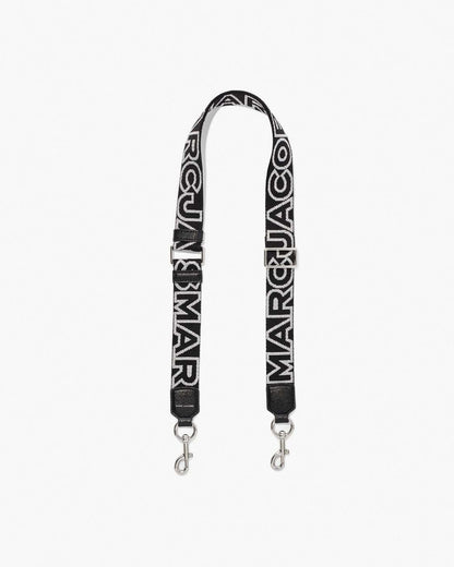 Marc Jacobs Featured | The Thin Outline Logo Webbing Strap Black/Silver