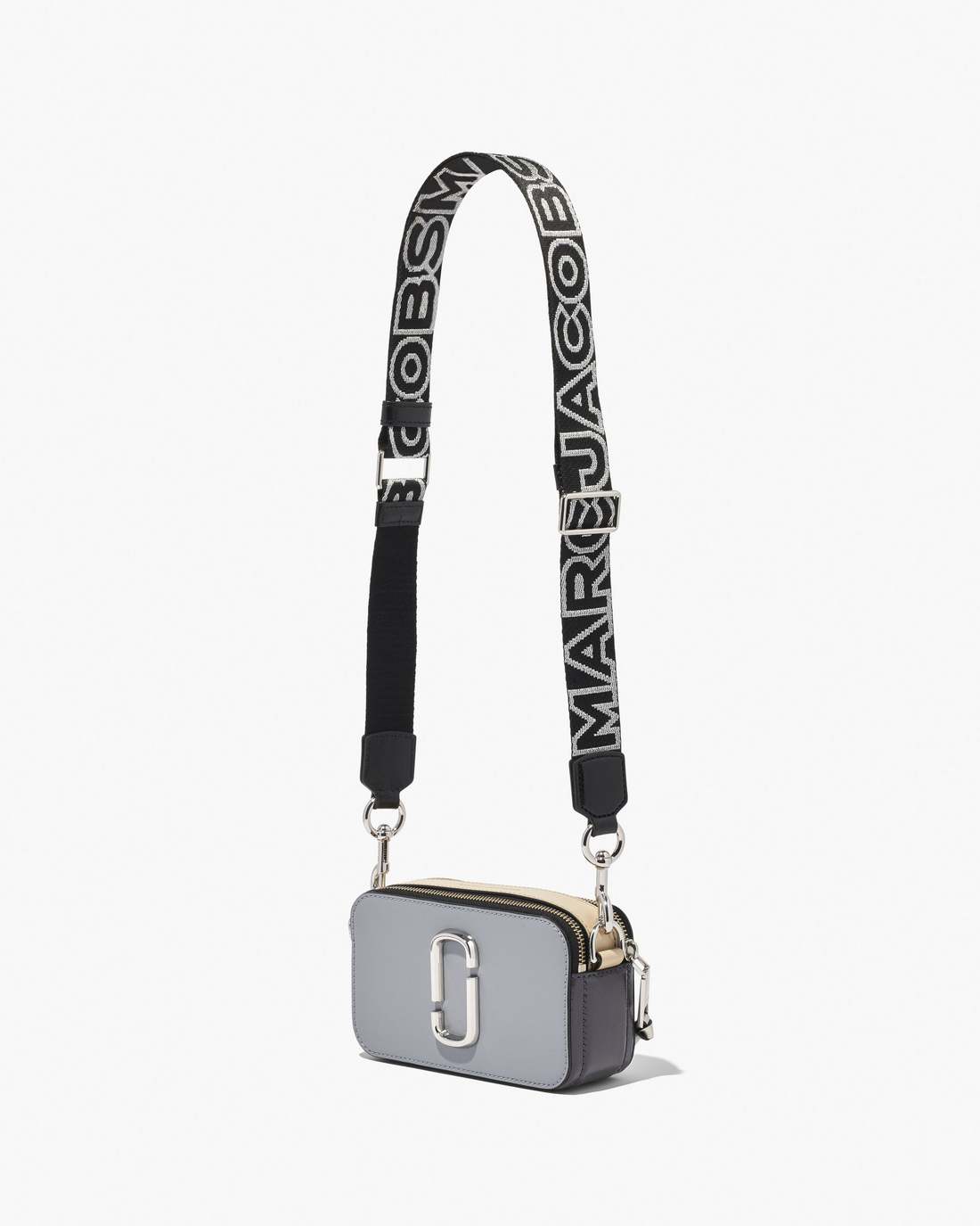 Marc Jacobs Featured | The Thin Outline Logo Webbing Strap Black/Silver