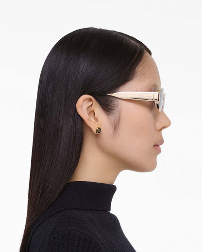 Marc Jacobs Featured | The Classic Logo Round Sunglasses Black/Gold