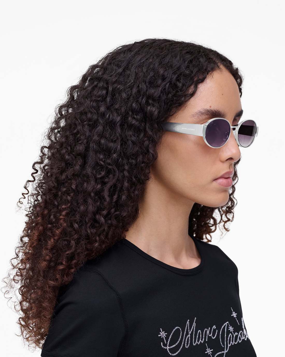 Marc Jacobs Customer Favorite | The Classic Logo Round Sunglasses Silver