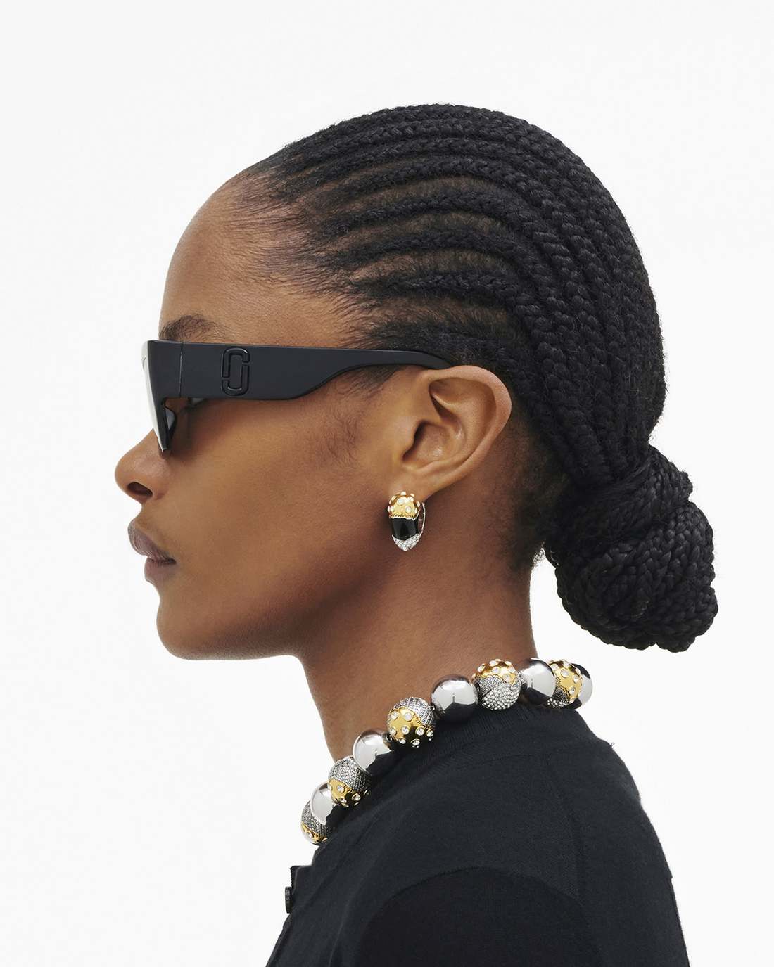 Marc Jacobs Recommended | The J Marc Square Cat Eye Sunglasses Black