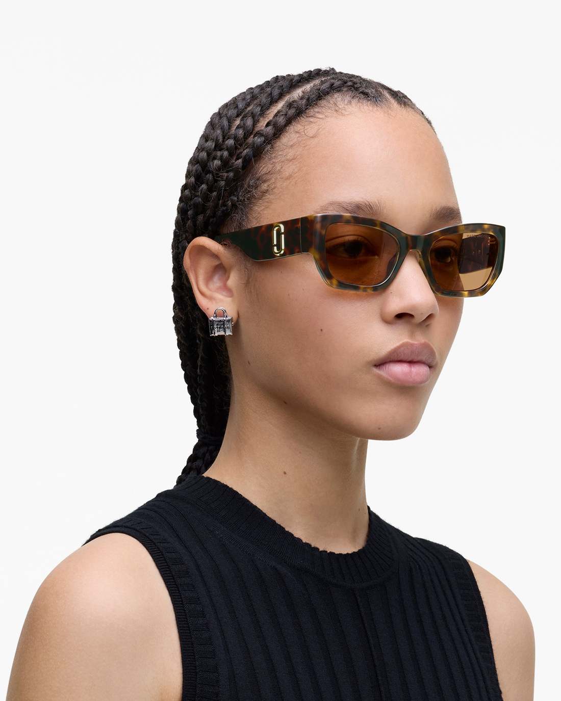 Marc Jacobs Top Pick | The J Marc Square Cat Eye Sunglasses Havana