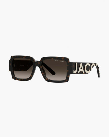 Marc Jacobs Recommended | The Bold Logo Square Sunglasses Havana
