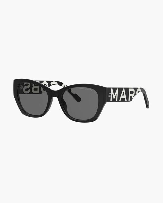 Marc Jacobs Recommended | The Bold Logo Square Cat Eye Sunglasses Black/White