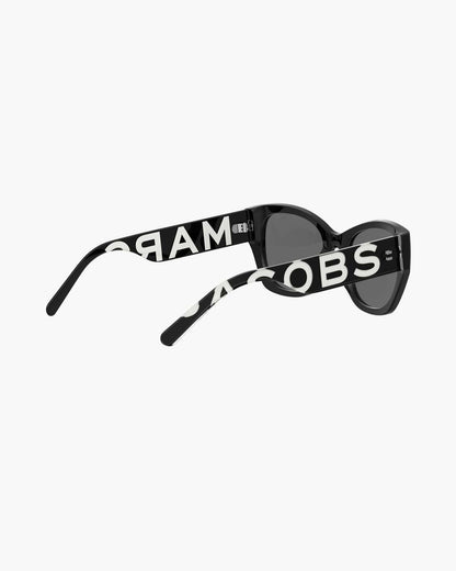 Marc Jacobs Recommended | The Bold Logo Square Cat Eye Sunglasses Black/White
