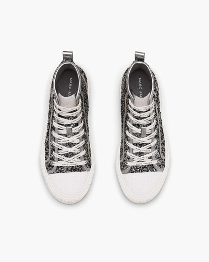 Marc Jacobs Top Pick | The Sequin High Top Sneaker Silver