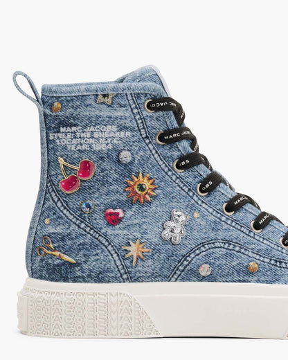Marc Jacobs Best Seller | The Trinket Charm High Top Sneaker Medium Wash Multi