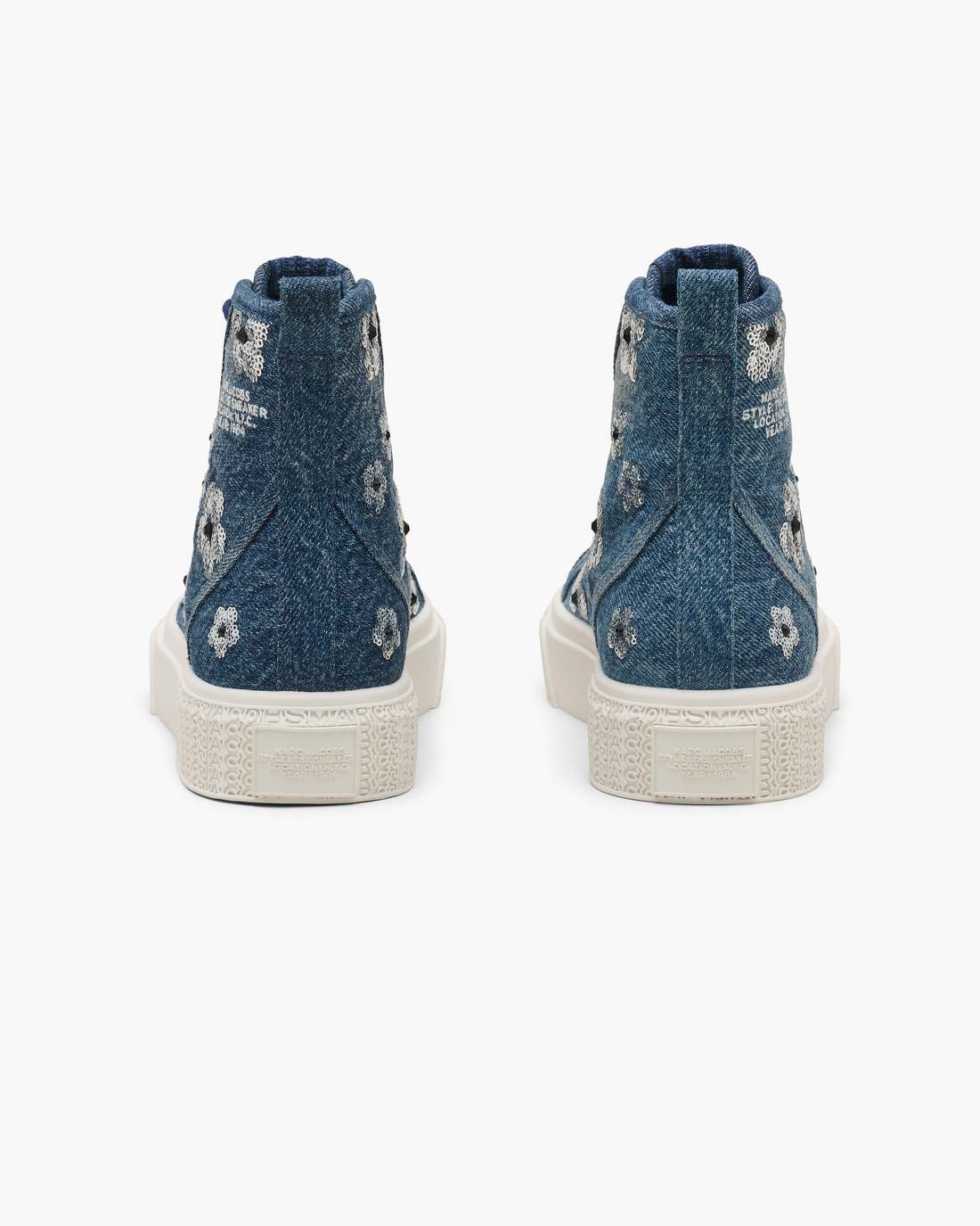 Marc Jacobs Exclusive | The Sequin Daisy Denim High Top Sneaker Vintage Indigo