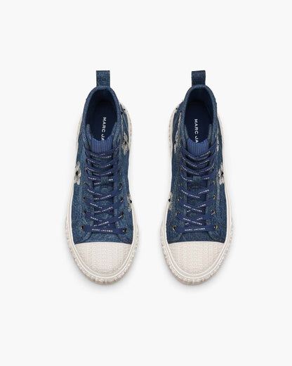 Marc Jacobs Exclusive | The Sequin Daisy Denim High Top Sneaker Vintage Indigo