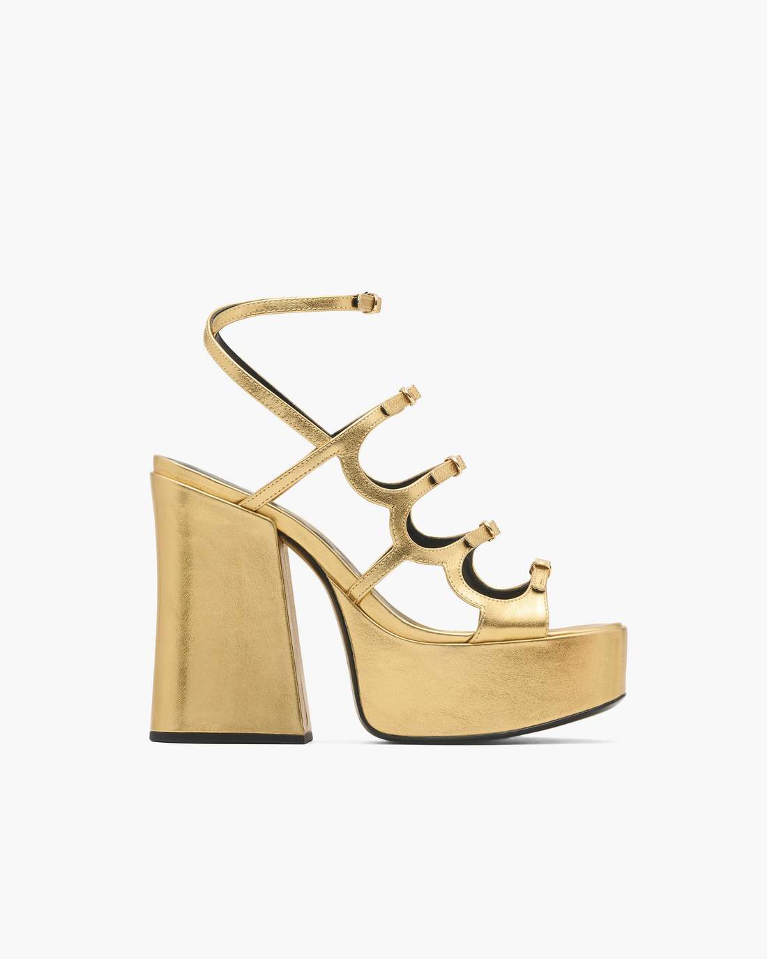 Marc Jacobs Quality | The Metallic Leather Kiki Platform Sandal Gold