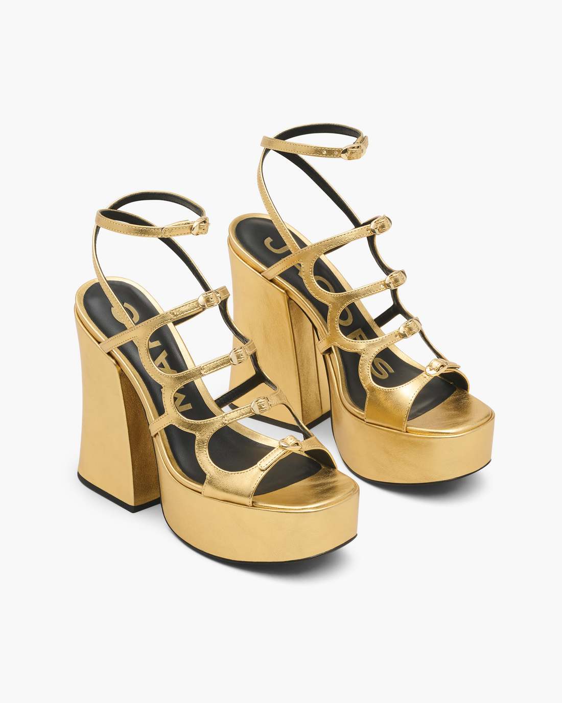 Marc Jacobs Quality | The Metallic Leather Kiki Platform Sandal Gold