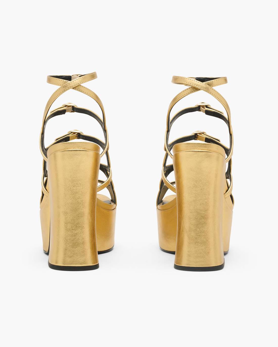 Marc Jacobs Quality | The Metallic Leather Kiki Platform Sandal Gold