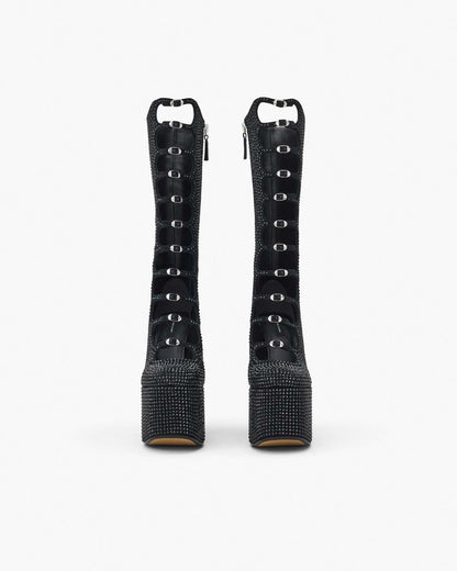 Marc Jacobs Customer Favorite | The Rhinestone Kiki Knee-High Boot Black/Black