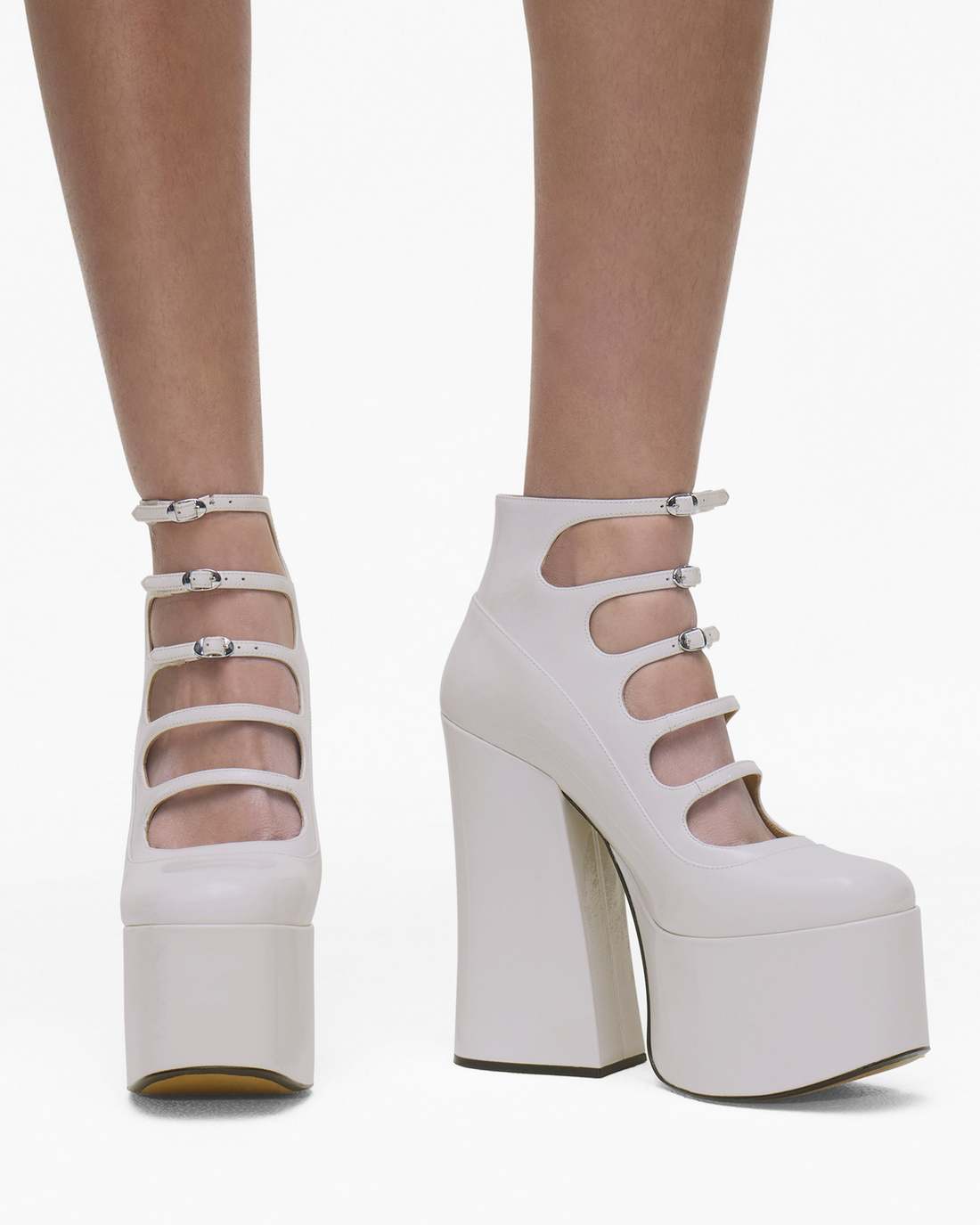 Marc Jacobs Exclusive | The Patent Leather Kiki Ankle Boot White