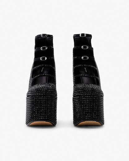 Marc Jacobs Quality | The Rhinestone Kiki Ankle Boot Black/Black