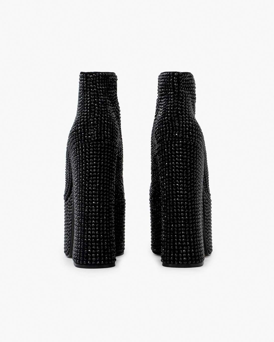 Marc Jacobs Quality | The Rhinestone Kiki Ankle Boot Black/Black