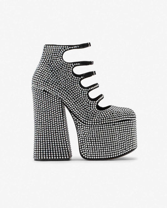 Marc Jacobs Popular | The Rhinestone Kiki Ankle Boot Black/Crystal