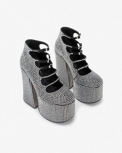 Marc Jacobs Popular | The Rhinestone Kiki Ankle Boot Black/Crystal