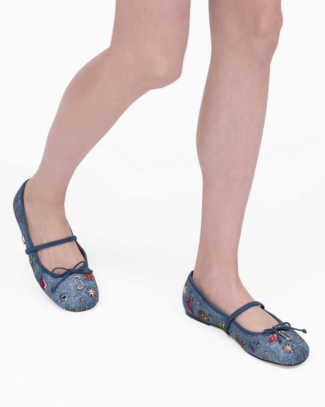Marc Jacobs Hot Sale | The Trinket Charm Sabrina Ballerina Medium Wash Multi