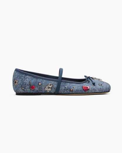 Marc Jacobs Hot Sale | The Trinket Charm Sabrina Ballerina Medium Wash Multi