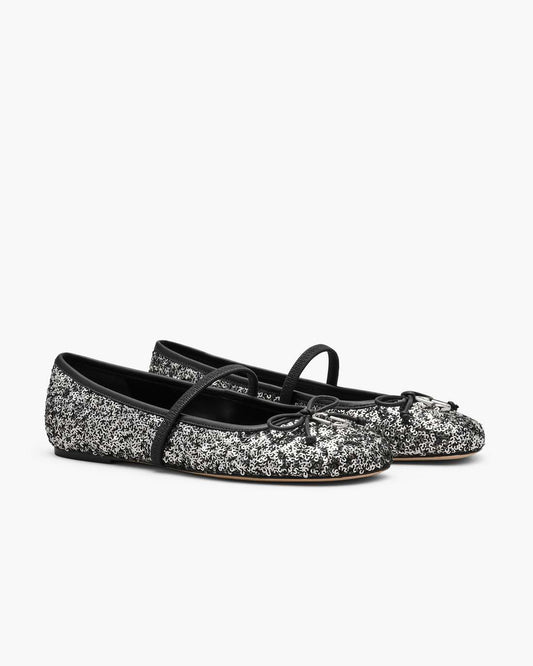 Marc Jacobs Trusted | The Sequin Sabrina Ballerina Silver