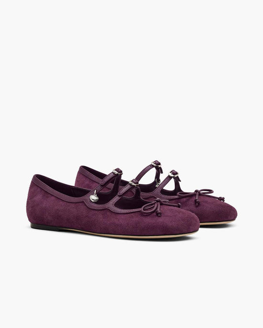 Marc Jacobs Special Offer | The Suede Kiki Ballerina Dark Plum