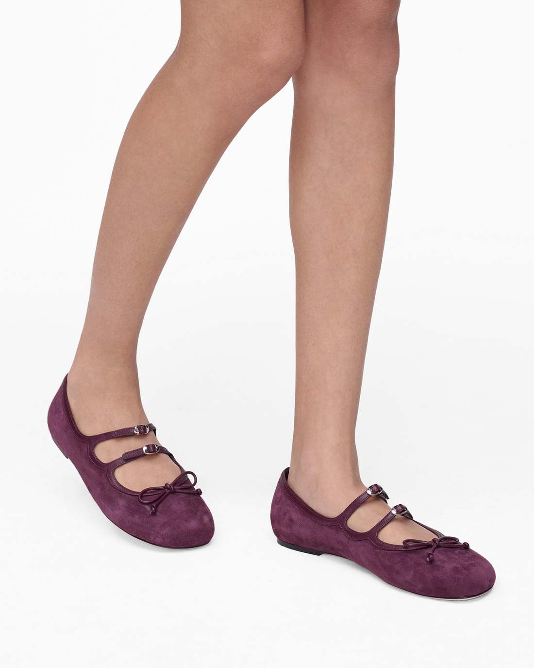 Marc Jacobs Special Offer | The Suede Kiki Ballerina Dark Plum
