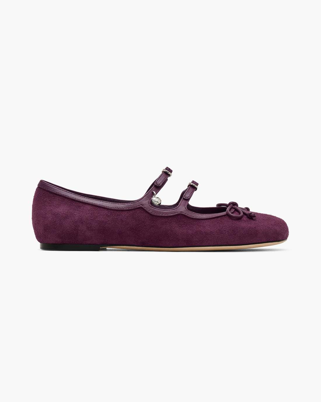 Marc Jacobs Special Offer | The Suede Kiki Ballerina Dark Plum