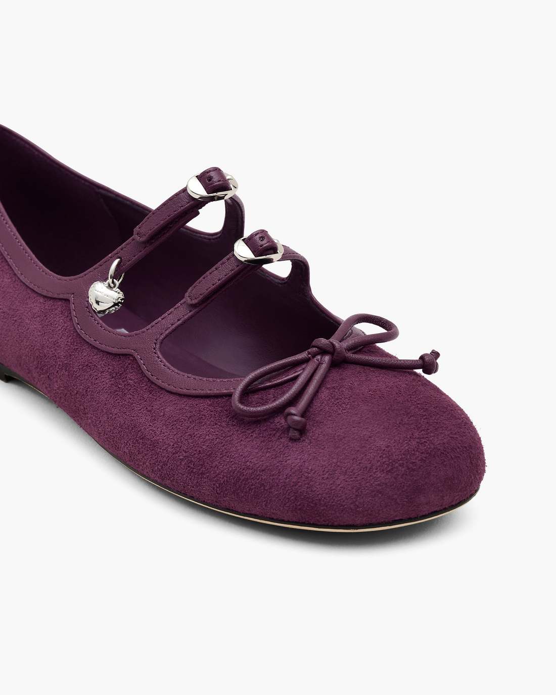 Marc Jacobs Special Offer | The Suede Kiki Ballerina Dark Plum