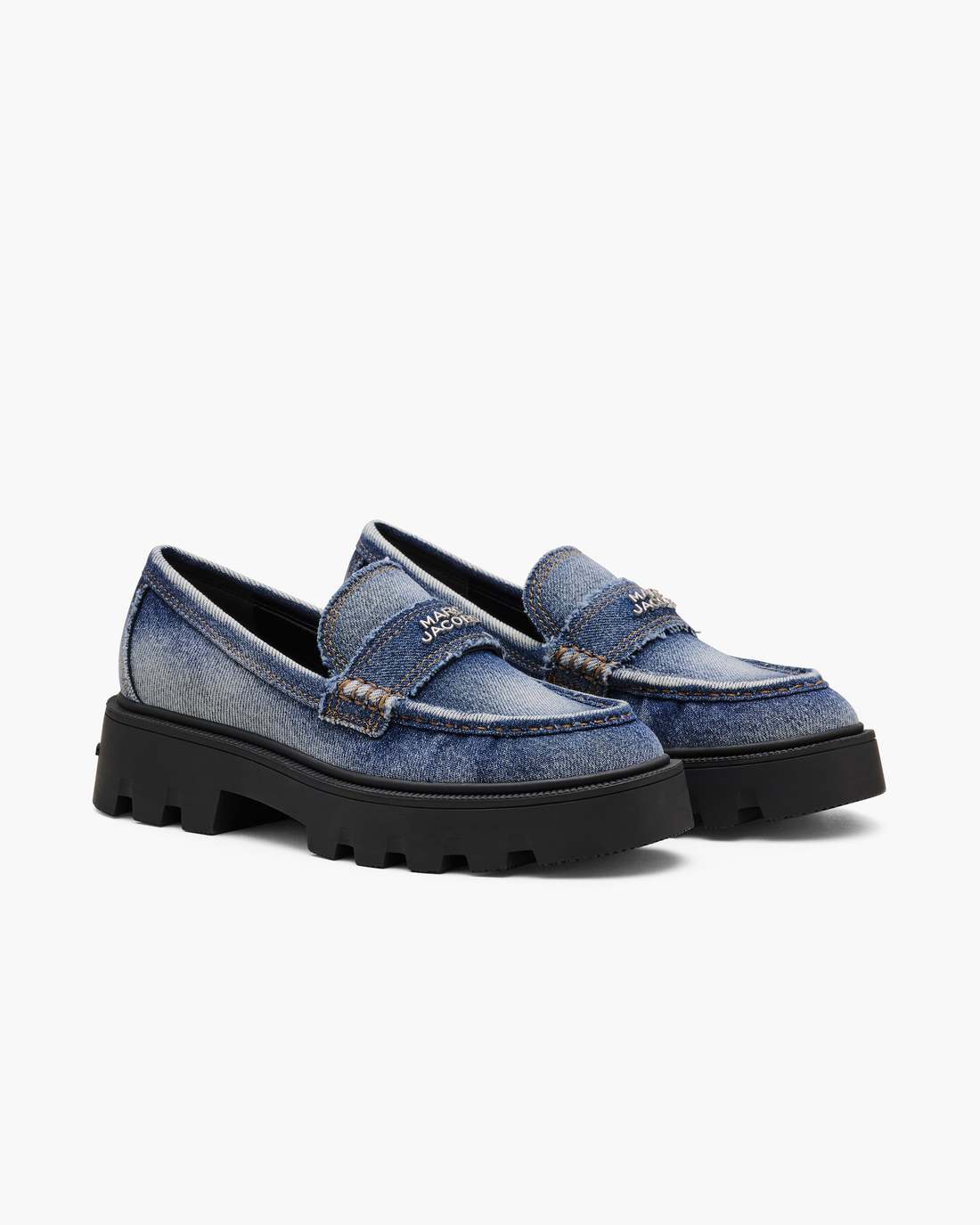 Marc Jacobs Quality | The Faded Denim Frankie Loafer Faded Vintage Indigo
