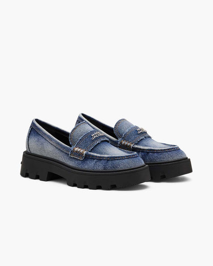 Marc Jacobs Quality | The Faded Denim Frankie Loafer Faded Vintage Indigo