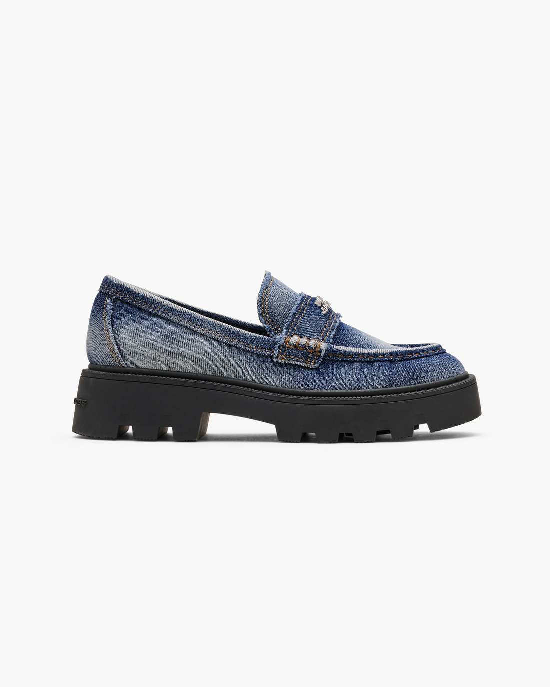 Marc Jacobs Quality | The Faded Denim Frankie Loafer Faded Vintage Indigo
