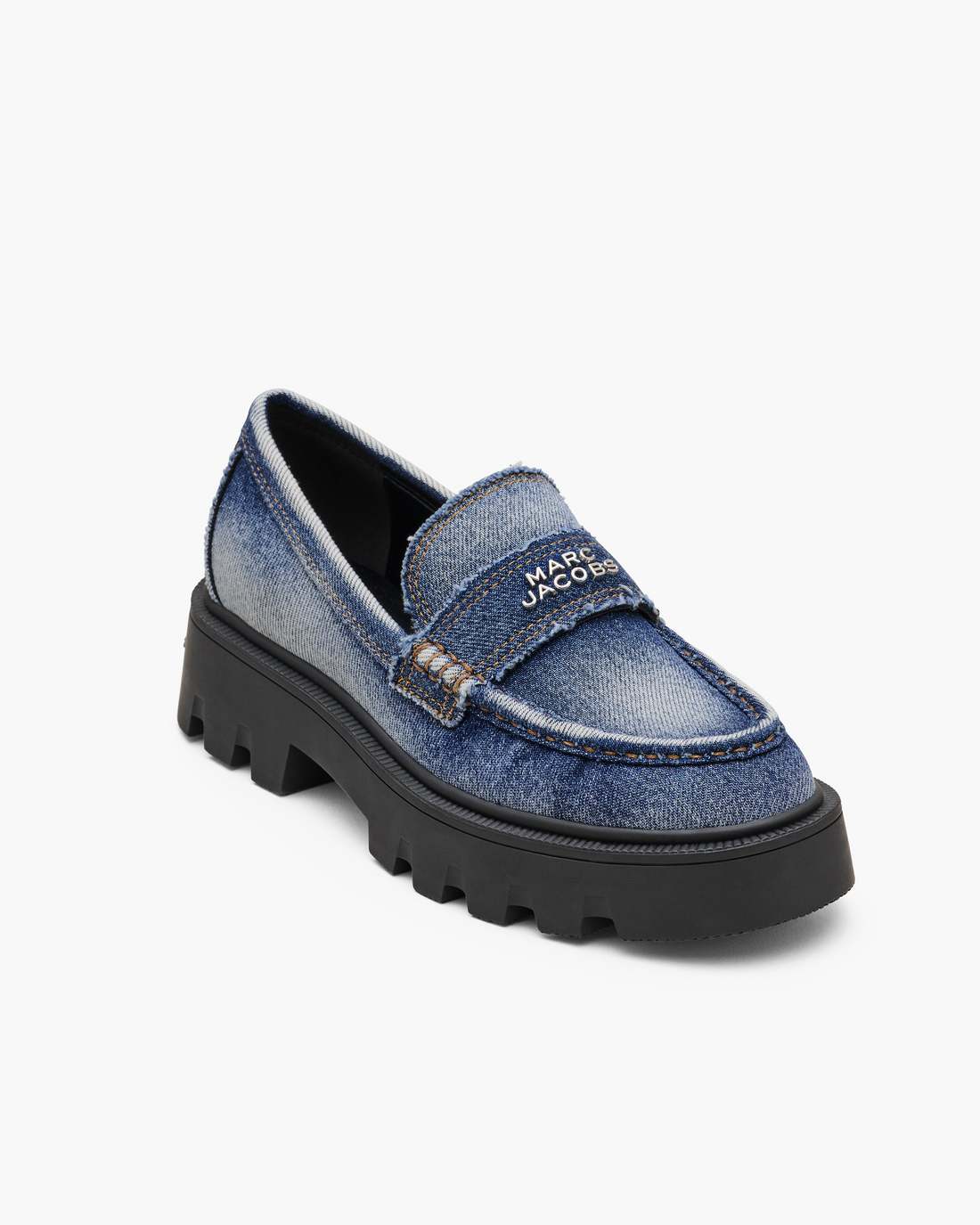 Marc Jacobs Quality | The Faded Denim Frankie Loafer Faded Vintage Indigo