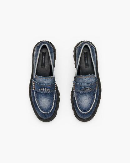 Marc Jacobs Quality | The Faded Denim Frankie Loafer Faded Vintage Indigo