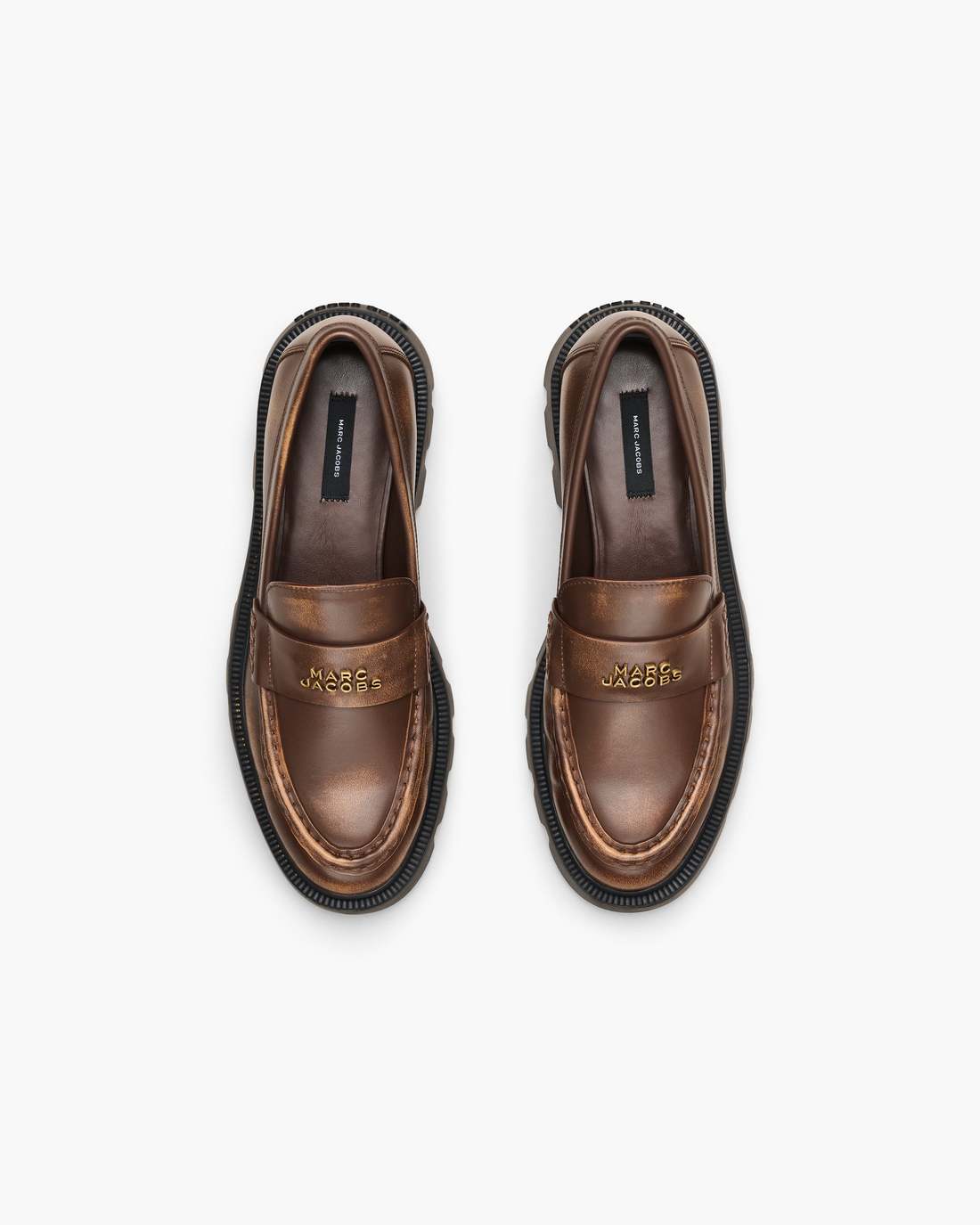 Marc Jacobs Value | The Distressed Leather Frankie Loafer Ebony