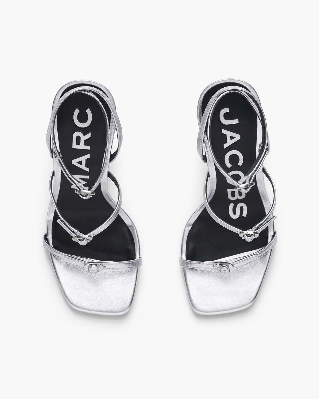 Marc Jacobs Sale | The Metallic Leather Daisy Heel Silver