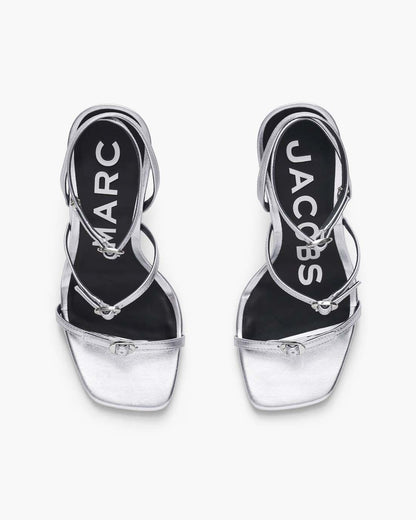 Marc Jacobs Sale | The Metallic Leather Daisy Heel Silver