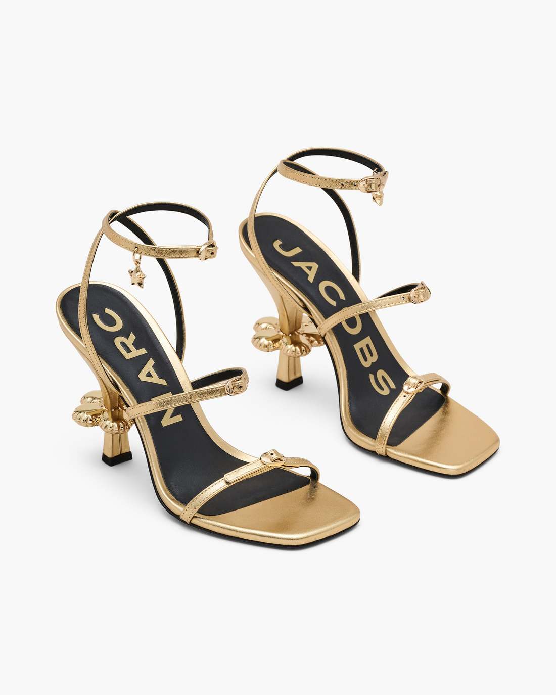 Marc Jacobs Latest | The Metallic Leather Daisy Heel Gold