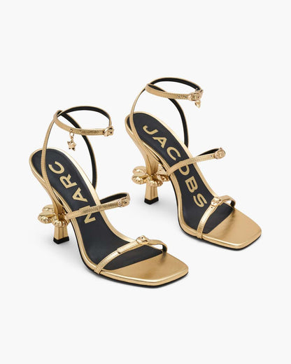 Marc Jacobs Latest | The Metallic Leather Daisy Heel Gold