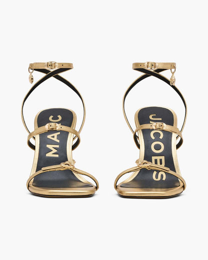 Marc Jacobs Latest | The Metallic Leather Daisy Heel Gold