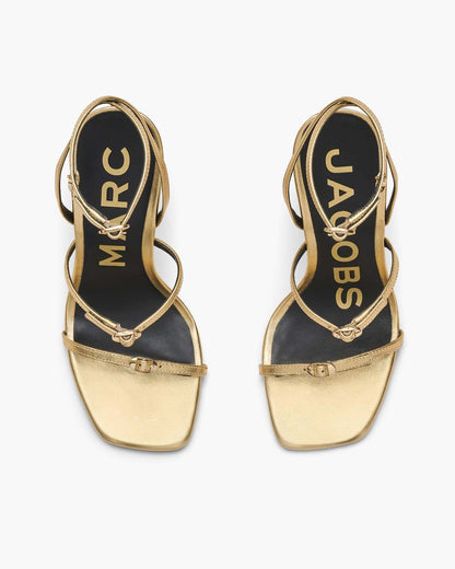 Marc Jacobs Latest | The Metallic Leather Daisy Heel Gold