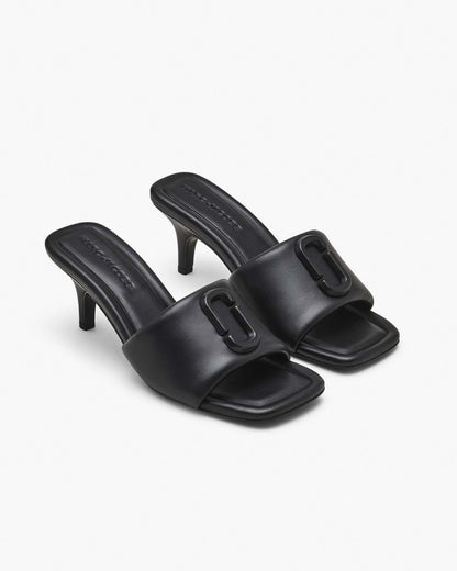 Marc Jacobs Featured | The Leather J Marc Heeled Sandal Black