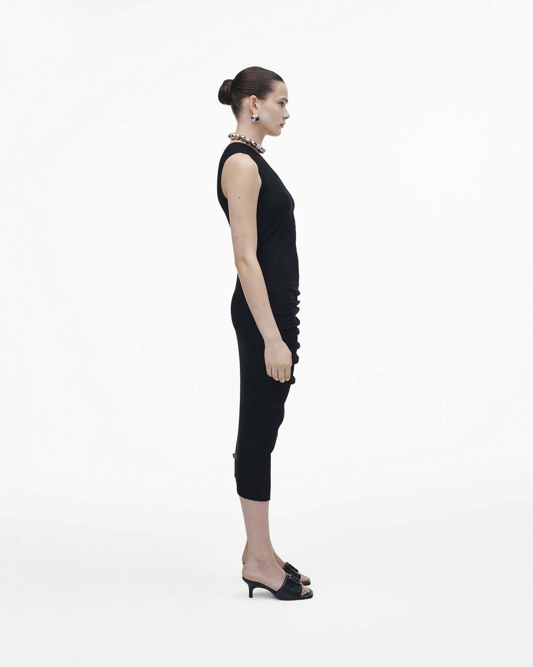 Marc Jacobs Featured | The Leather J Marc Heeled Sandal Black